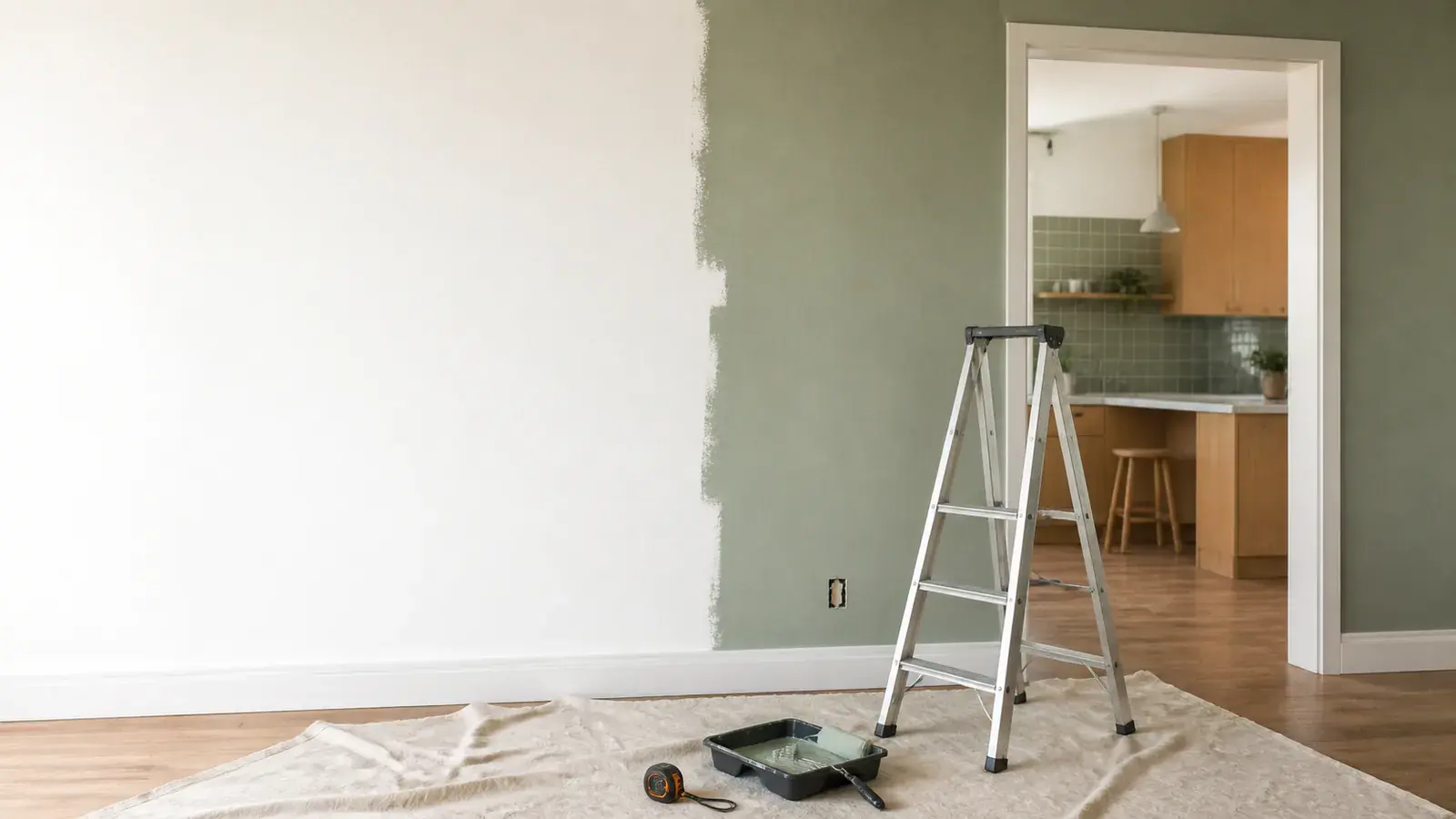 Homeowner preparing a room for a paint project
